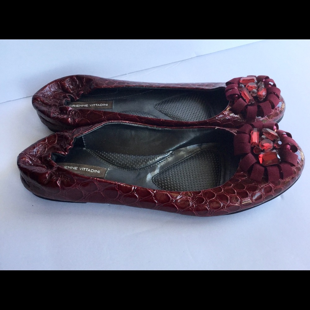 Red Jeweled Flats